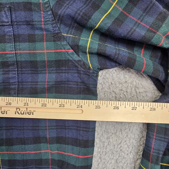 Le 31 Par Simons Mens Green Blue Button Up Plaid Shirt Preppy Size XL - Picture 10 of 12